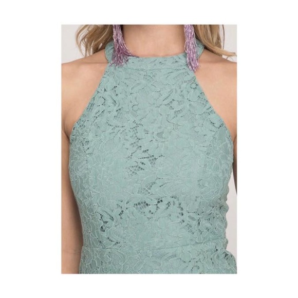 Your Style Lace Dress Slate Green - Picture 4 of 4